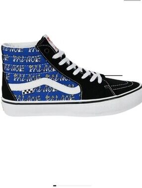 PALACE x Vans "Mushrooms" Sk8 Hi Skate Sneakers Size Mens 9 Blue & Black